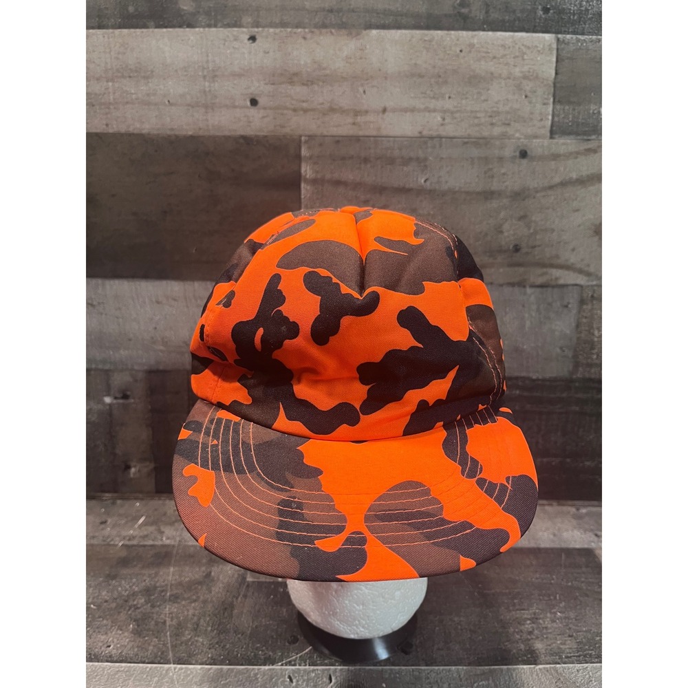 Winchester Blaze Orange Camo Hunting Hat Adjustable Buckle Strap Cap Mens OSFM